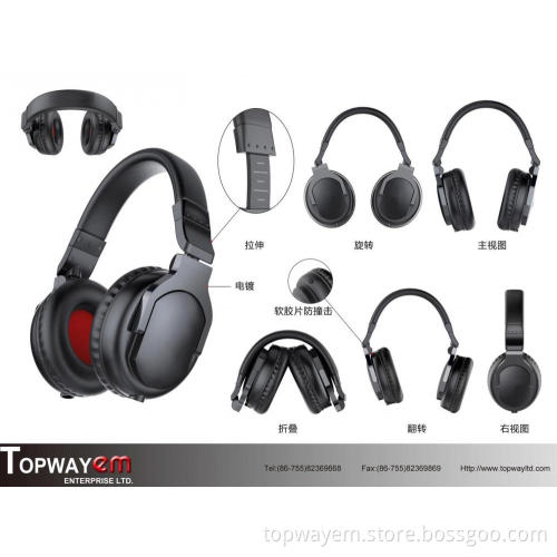 Over Ear Color DJ Headset Bulk wired headband headset